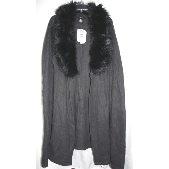 Cejon Miss Scarlet Poncho/Cardigan/Cape /One Size Fits Most Black/Gray - Picture 1 of 4